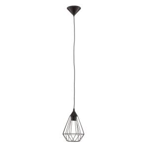 EGLO Lámpara colgante Tarbes, una luz, 17,5 cm, negro