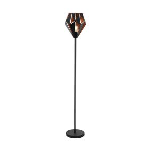EGLO Lámpara de pie Carlton de acero, negro/cobre