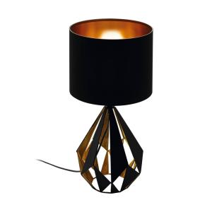 EGLO Lámpara de mesa Carlton, negro/cobre