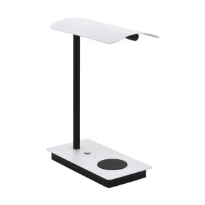 EGLO Lámpara de mesa LED Arenaza, atenuable, QI, blanco