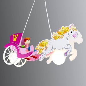 Elobra Lámpara colgante Princesa con caballo y carro