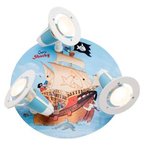 Elobra Lámpara de techo Capt'n Sharky para los niños