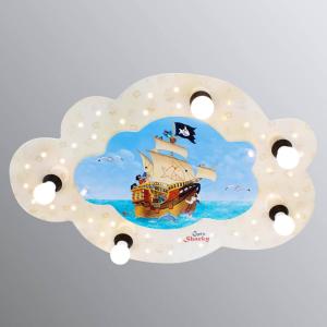 Elobra Plafón en forma de nube Capt'n Sharky con LED