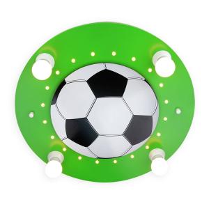 Elobra Plafón Fútbol, 4 luces verde oscuro-blanco