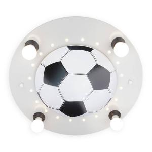 Elobra Plafón Fútbol, 4 luces, plata-blanco
