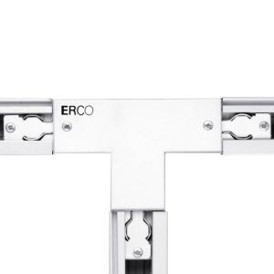 ERCO conector trifásico en T izquierda blanco