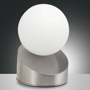 Fabas Luce Atractiva lámpara LED de mesa Gravity, níquel