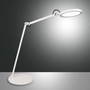 Fabas Luce Lámpara de mesa LED Regina con atenuador, blanco