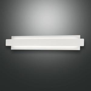 Fabas Luce Aplique LED Regolo con frente metálico blanco