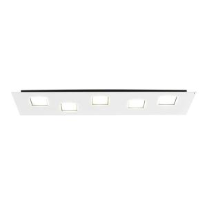 Fabbian Quarter - plafón LED blanco, 5 luces