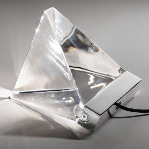 Fabbian Tripla - lámpara de mesa LED, aluminio