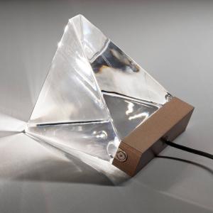 Fabbian Tripla - lámpara de mesa LED, bronce