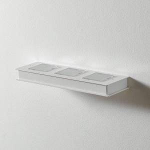 Fabbian Quarter - aplique LED blanco 3 luces