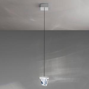 Fabbian Tripla colgante LED cristal aluminio