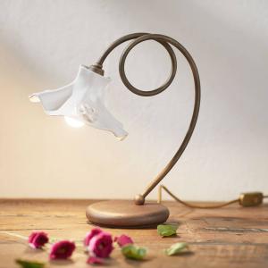 Ferroluce Lámpara de mesa Eleonora con pantalla de cerámica…