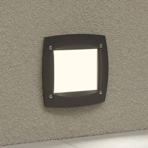 Fumagalli Lámpara empotrada LED Leti 100 Square negro 3W CC…