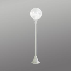 Albert Leuchten Bolardo luminoso blanco, con vidrio burbuja