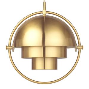 Lámpara colgante Gubi Lite, Ø 27 cm, latón/latón
