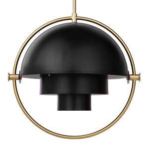 Lámpara colgante Gubi Lite, Ø 36 cm, latón/negro