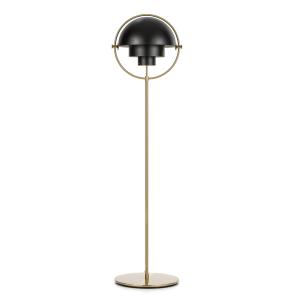Lámpara de pie Gubi Lite, altura 148 cm, latón/negro