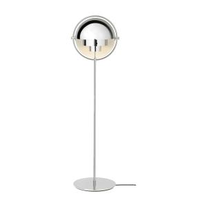 Lámpara de pie Gubi Lite, altura 148 cm, cromo/cromo