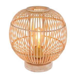 Globo Lámpara de mesa Hildegard de bambú, Ø 30 cm