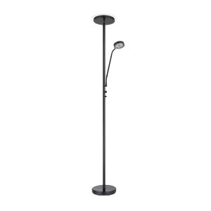 Globo Lámpara de pie LED Ernst con brazo flexible, negro