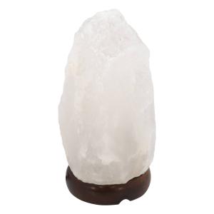 Globo Lámpara de mesa de cristal de sal Stone, blanco