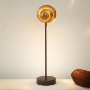 Holländer Lámpara de mesa Snail dorada de hierro