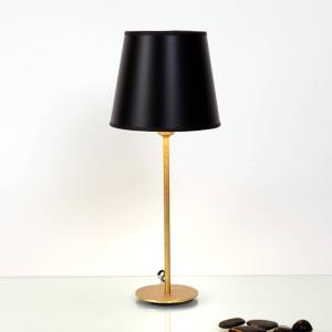 Holländer Lámpara de mesa Mattia, pantalla redonda en negro…
