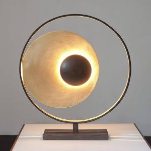 Holländer Lámpara de mesa Satellite, oro-marrón, altura 58…