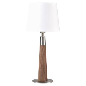 HerzBlut Conico lámpara de mesa blanca, nogal 58cm