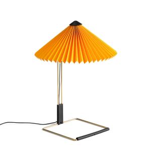Lámpara de mesa LED plisada, amarilla, HAY Matin 300