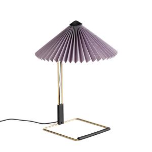 Lámpara de mesa LED plisada HAY Matin 300, púrpura