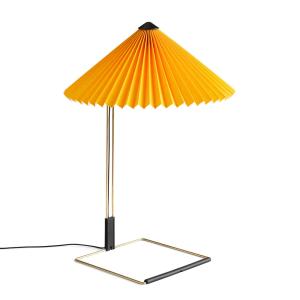 Lámpara de mesa LED plisada HAY Matin 380, amarilla
