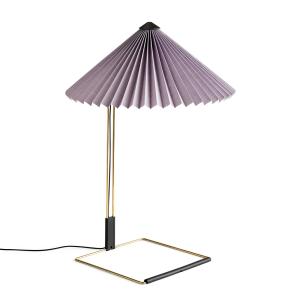 Lámpara de mesa LED plisada HAY Matin 380, púrpura