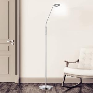 FISCHER & HONSEL Lámpara de pie LED Dent, CCT, 1 luz, níque…