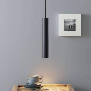 Ideallux Lámpara colgante LED Look, forma estrecha, negro