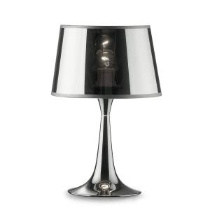 Ideallux Lámpara de mesa London Cromo altura 36,5 cm