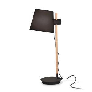 Ideallux Ideal Lux Axel lámpara mesa madera, negro/natural