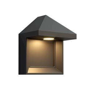 Lucande Zalinda Aplique de exterior LED en gris oscuro