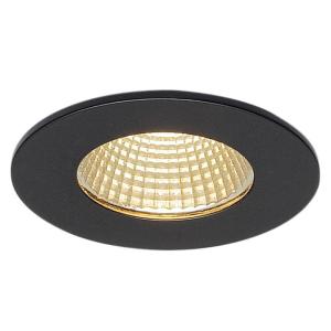 SLV Patta-I Lámpara empotrable LED, redonda, negro mate