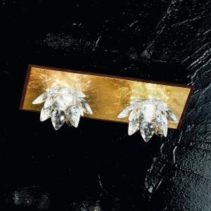 Kögl Fiore lámpara de techo pan oro y cristal, 2 luces
