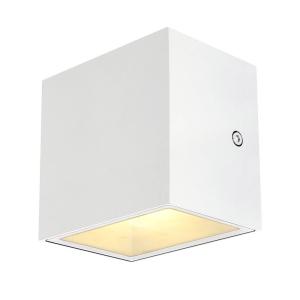 SLV Sitra Cube Aplique para exterior LED, blanco
