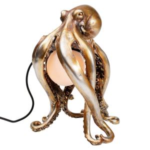 Kare Lámpara de mesa Animal Octopus en oro