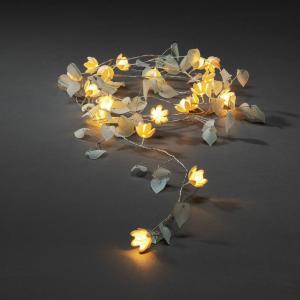 Konstsmide Christmas Cadena luces LED hojas y flores claro/…