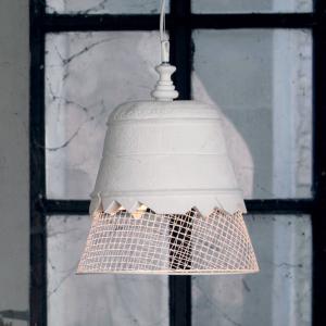 Karman Lámpara colgante de diseño Domenica, blanco 35 cm