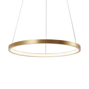 JUST LIGHT. Lámpara colgante LED Circle, oro, Ø 39 cm