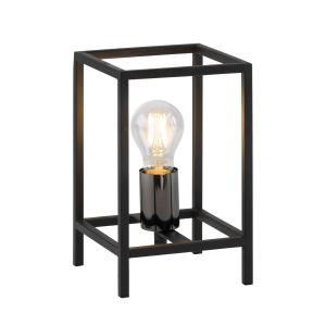 JUST LIGHT. Lámpara de mesa Fabio, rectangular, negra