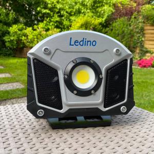 Ledino Foco recargable Horn LED con función Bluetooth